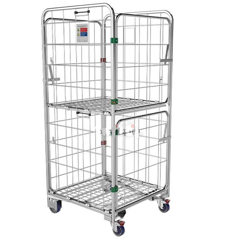 Four Sided Roll Cage Stock Trolley Equipment Warehouse Pty Ltd