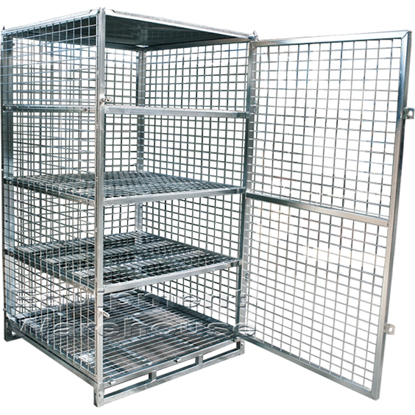 Picture of Lockable Shelves Storage Cage Assembled