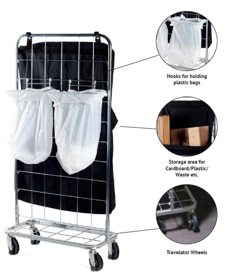 Retail Store Waste Tidy Trolley | Equipment Warehouse Pty Ltd